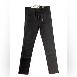 rag & bone TECH High Rise Ankle Skinny Jeans Black Tux Stripe Stretch NWT